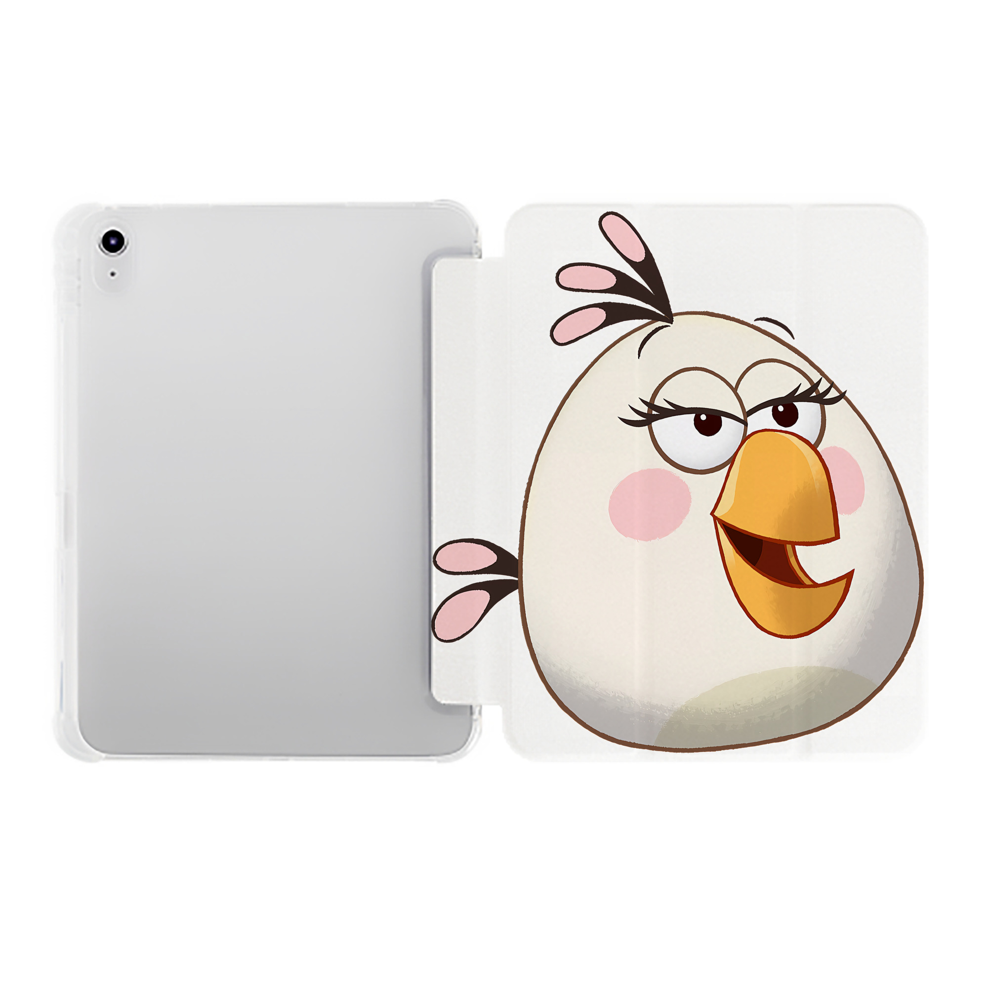 （画像用） Angry Birds アングリーバード IPad ケース ペン収納付き 三つ折りスタンド PUレザー×シリコン 対応機種9.5/10.5/10.9インチ
